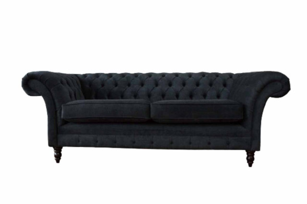 Chesterfield rosa nuovo divano a tre posti in stoffa design, nuovo.