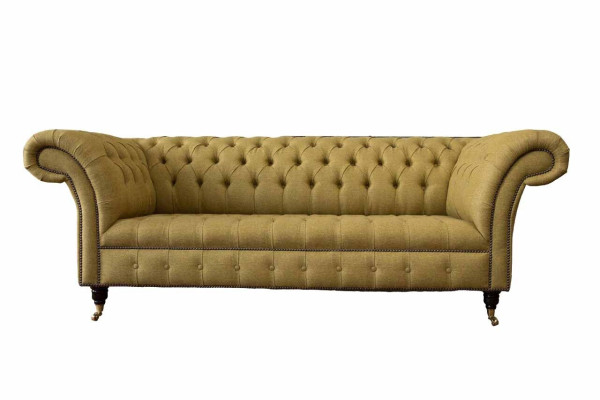 Chesterfield divano a 3 posti di lusso beige design divano mobili