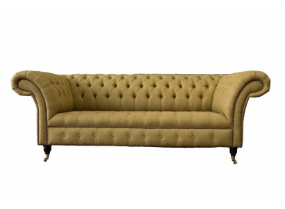 Chesterfield divano a 3 posti di lusso beige design divano mobili