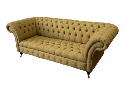 Chesterfield divano a 3 posti di lusso beige design divano mobili