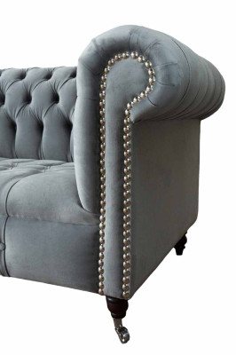 Chesterfield divano design a 3 posti, divani imbottiti in tessuto a tre posti.
