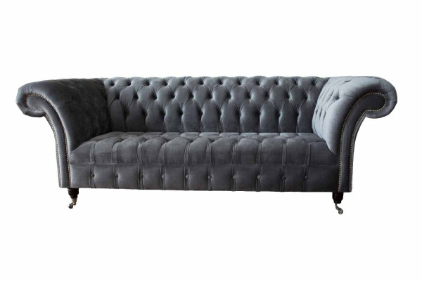 Chesterfield divano design a 3 posti, divani imbottiti in tessuto a tre posti.