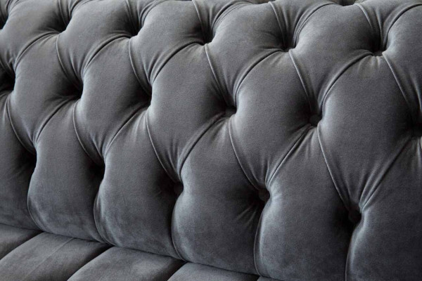 Chesterfield divano design a 3 posti, divani imbottiti in tessuto a tre posti.