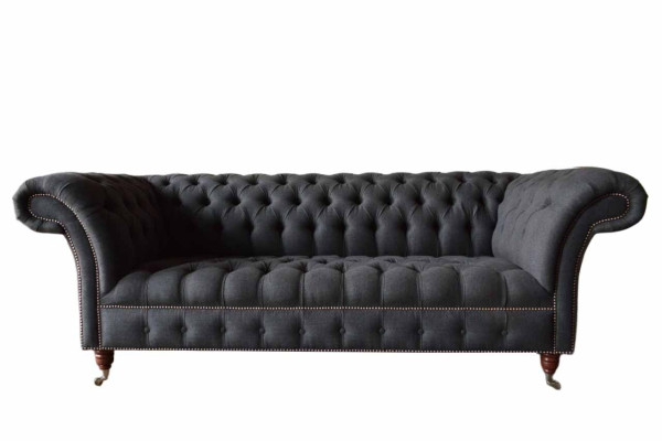 Chesterfield divano a tre posti 3 posti divano imbottito design tessile.
