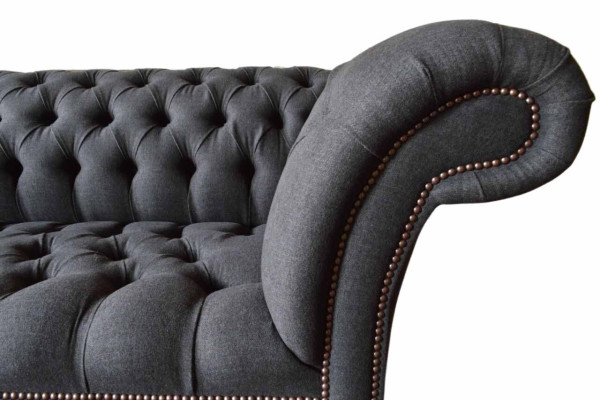 Chesterfield divano a tre posti 3 posti divano imbottito design tessile.