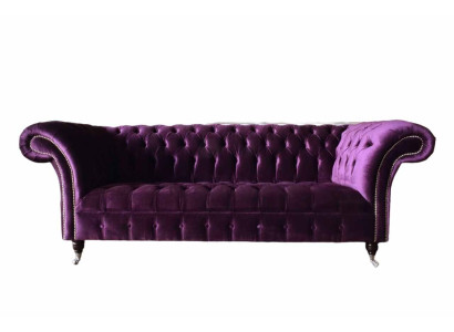 Chesterfield divano a tre posti design in tessuto imbottito Lusso divani nuovi