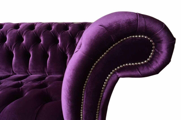 Chesterfield divano a tre posti design in tessuto imbottito Lusso divani nuovi