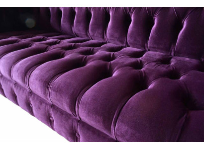 Chesterfield divano a tre posti design in tessuto imbottito Lusso divani nuovi
