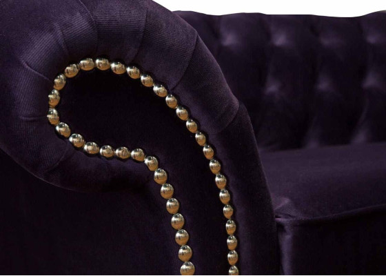 Chesterfield stile classico inglese Divano a tre posti Lilla 230cm