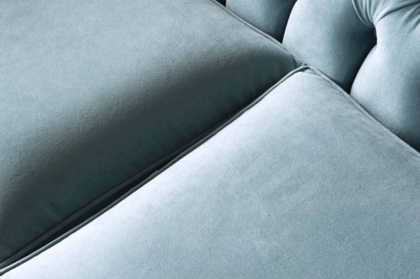 Chesterfield divano a 3 posti in tessuto stile moderno nuovo