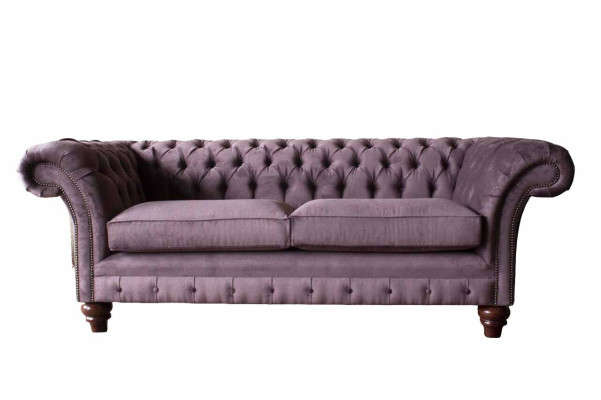 Chesterfield divano viola 3 posti soggiorno in tessuto divano imbottito settees