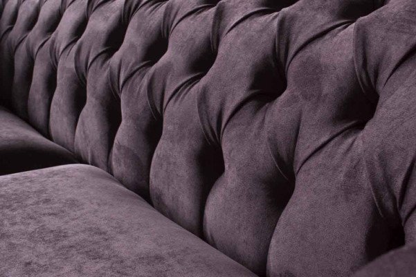 Chesterfield divano viola 3 posti soggiorno in tessuto divano imbottito settees