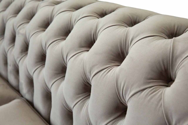 Chesterfield divano relax a 3 posti in tessuto per lounge sofa.