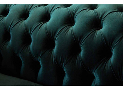 Chesterfield imbottitura 3 posti in tessuto divani divano tre posti in velluto