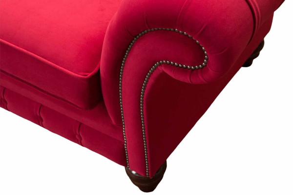 Design del sofà in tessuto moderno 2 posti Chesterfield di lusso.