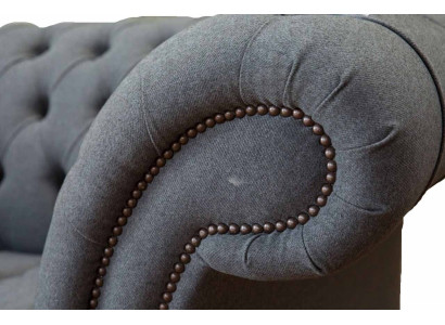 Inglese Chesterfield mobili da ufficio poltrona divano divano 2 posti in tessuto