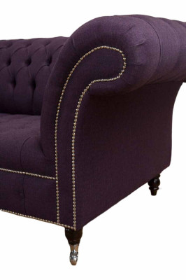 Divano imbottito Divani Nuovo Divano 2 posti Design Chesterfield Tessuto Divano