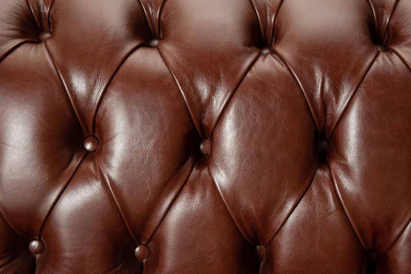 Divano Chesterfield Imbottito in Pelle Sofà Divani Marrone a Due Posti Nuovo