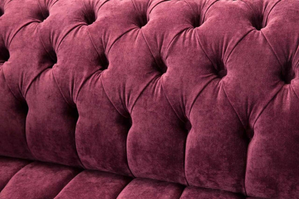 Divano di lusso in tessuto Chesterfield Divani Imbottiti 2 posti Design rosa
