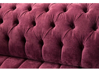 Divano di lusso in tessuto Chesterfield Divani Imbottiti 2 posti Design rosa