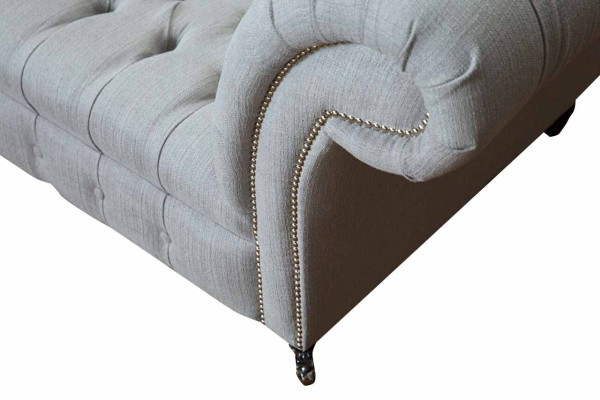 Chesterfield lusso divano a 2 posti in tessuto stoffa nuovo.