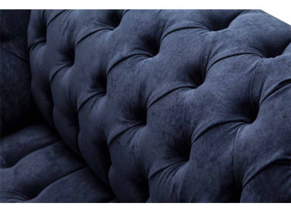 Chesterfield divano 1,5 posti divano design in tessuto imbottito tessile