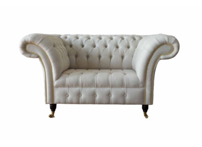 Divano 1,5 posti design moderno imbottito in tessuto di stoffa nuovo.