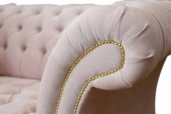 Poltrone Divano Rivestimento in Tessuto Chesterfield Divani a 1 Posto Singolo Singolo Rosa