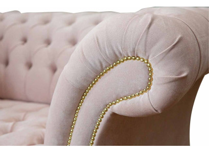 Poltrone Divano Rivestimento in Tessuto Chesterfield Divani a 1 Posto Singolo Singolo Rosa