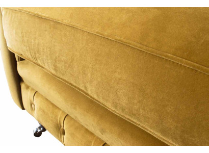 Poltrona Chesterfield in tessuto moderno di lusso per il soggiorno.