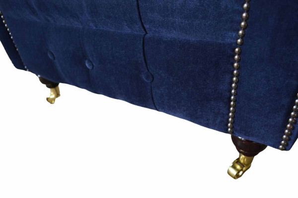 Chesterfield tessuto poltrona 1 posti divano design lusso moderno