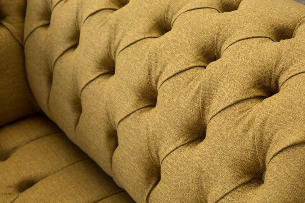 Chesterfield poltrona design divano divano marrone tessuto mobili nuovi