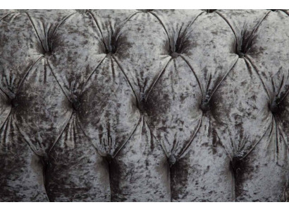 Chesterfield poltrona design divano divano Chesterfield tessuto argento.