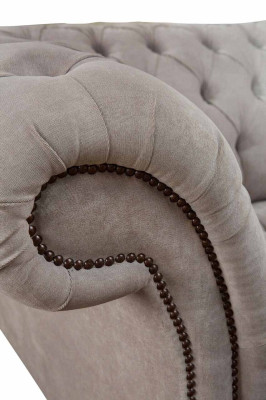 Chesterfield tessuto poltrona imbottita 1 posto divani design stoffa di lusso