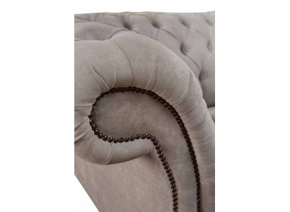 Chesterfield tessuto poltrona imbottita 1 posto divani design stoffa di lusso