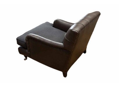 Chesterfield Design Poltrona Divano Imbottita Divano di Lusso 1 Posto in Pelle