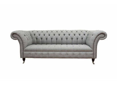 Chesterfield divano a 3 posti grigio design divani imbottiti divani divani