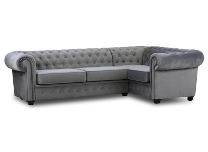 Divano angolare Sofa Imbottito Mobili Mobili di lusso Arredamento Velluto Tessuto Salotto