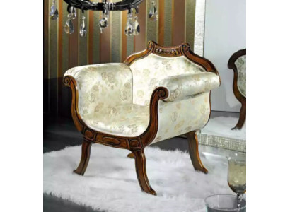 Classico lussuoso poltrona singola imbottita in tessuto da designer.