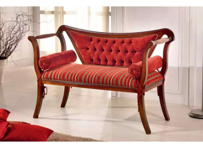Classico design della panca da salotto, poggiapiedi per sedersi, mobili seduta 128x51x84