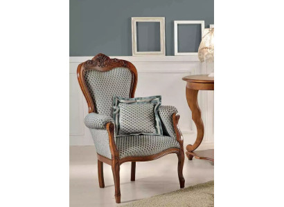 Sedia classica per il soggiorno in stoffa, poltrona imbottita monoposto per ufficio.