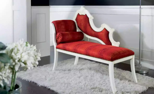 Chaise longue rossa Mobili classici Arredamento soggiorno Poltrona da designer