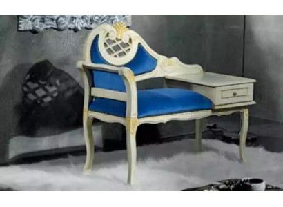 Banca classica blu panca di lusso sedile tessuto tessile nuovo sedile
