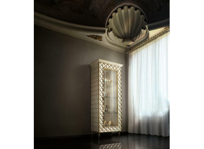 VETRINA Armadio Vetrina in vetro Mobili design Rococò Barocco Decorazione Stile Liberty