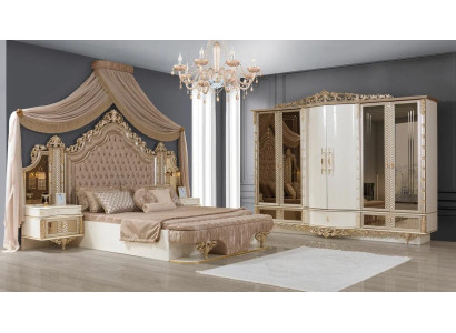 Camera da letto Set Letto 2 comodini Armadio da camera di lusso nuovo 4 pezzi