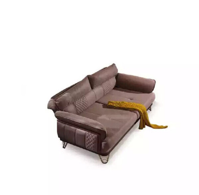 Divano marrone set lusso 3+3+1 posti Salotto Mobili Divani Poltrone