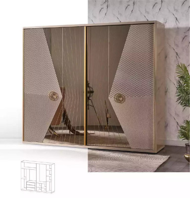 Mobile camera in legno armadio beige in bagno armadi guardaroba in acciaio inox