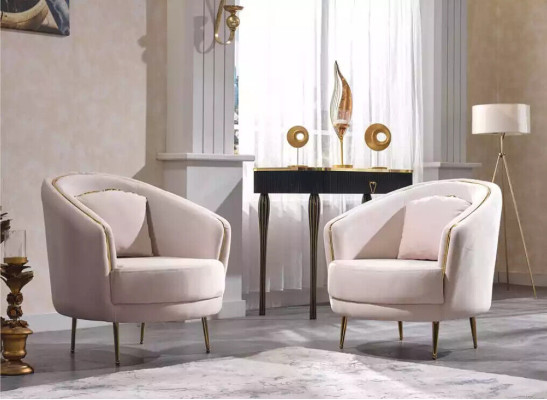 Divano design 3+3+1 posti in tessuto set di imbottitura moderna