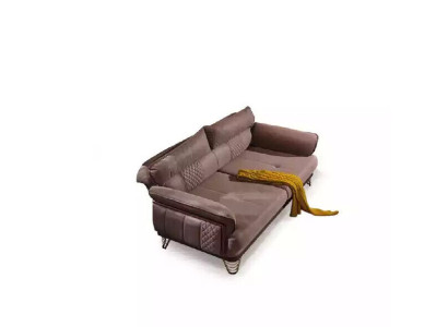 Beige divano di lusso a tre posti, Divano moderno per soggiorno, Stile a tre posti.