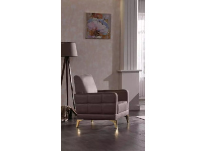 Poltrona in acciaio inossidabile, poltrona relax, poltrona imbottita per il soggiorno.